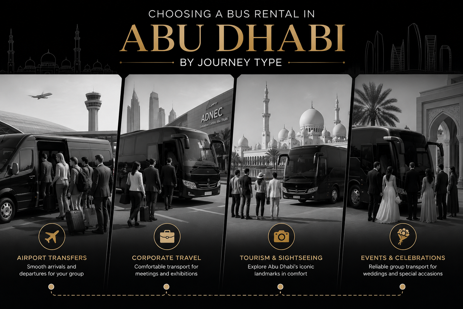 Bus Rental Abu Dhabi With Driver | Coach Hire UAE
