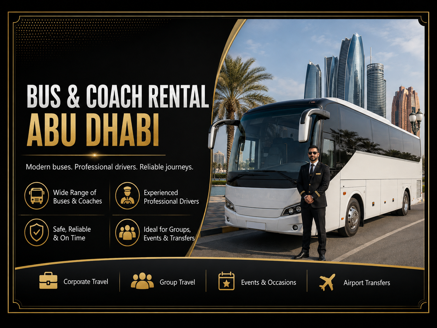 Bus Rental Abu Dhabi With Driver | Coach Hire UAE