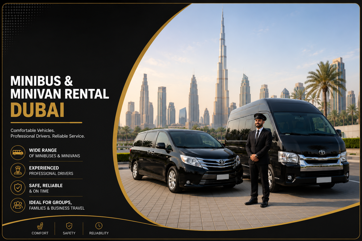Minibus & Minivan Rental Dubai With Driver